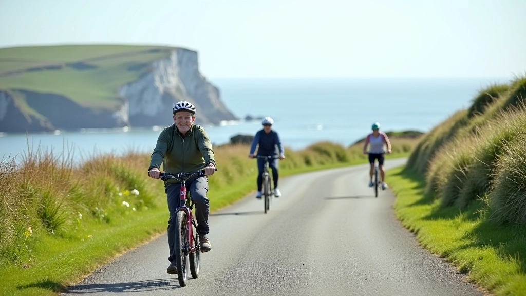 Waterford Greenway coastal cycling route with sea views